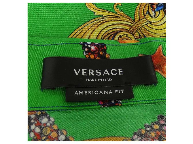 Camisa de manga curta em seda Versace - vista 4