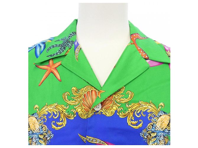 Camisa de manga curta em seda Versace - vista 5