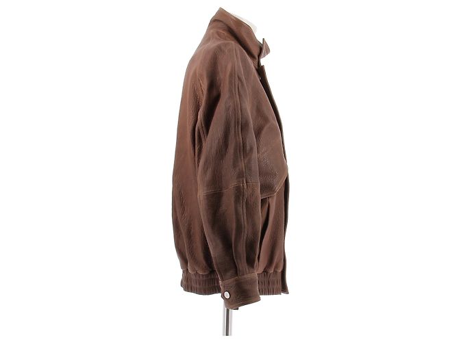 Autre Marque NOUR HAMMOUR Lederjacke Braun - Ansicht 3