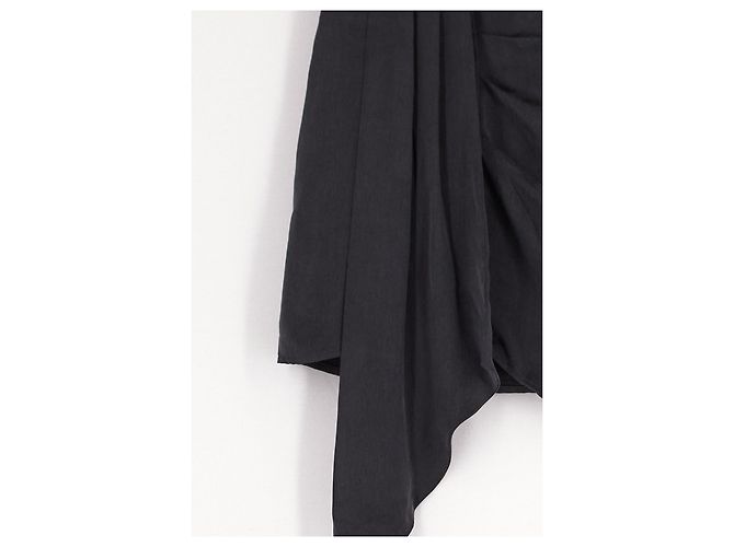 Autre Marque ATTIRE THE STUDIO Schwarzer Minirock mit asymmetrischem Drapé - Ansicht 4