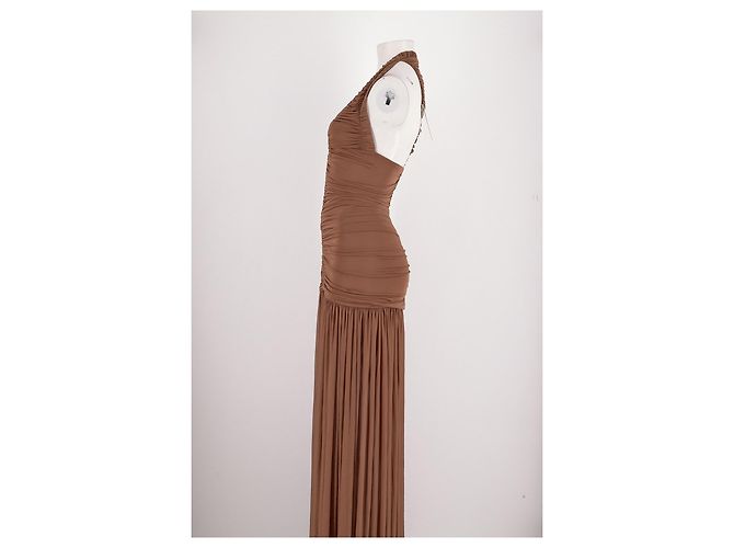 Autre Marque Vestido largo "Orion" marrón - vista 3