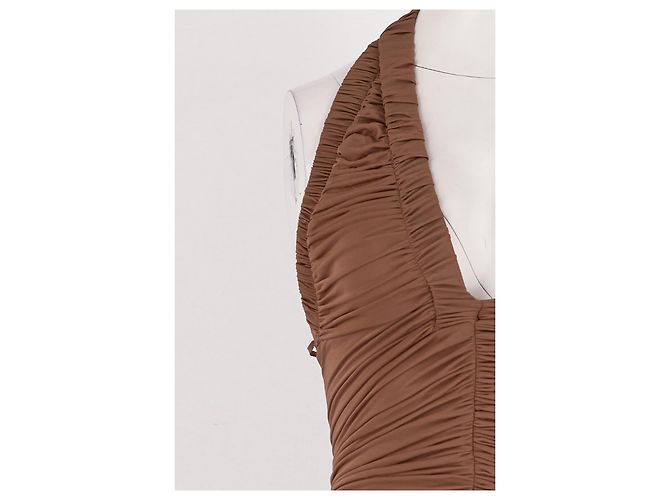 Autre Marque Vestido largo "Orion" marrón - vista 6