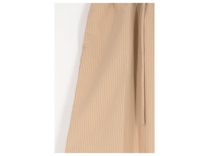 Autre Marque Falda acampanada CAMILLA AND MARC de algodón beige con rayas - vista 4