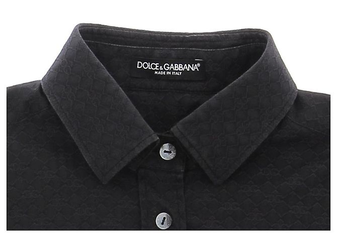 Dolce & Gabbana Graues Hemd mit Monogramm - Ansicht 5