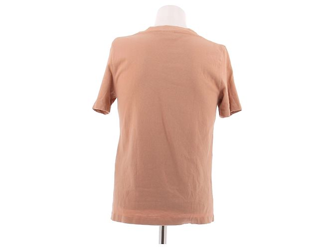 Chloé T-shirt em algodão rosa laranja com estampado - vista 2