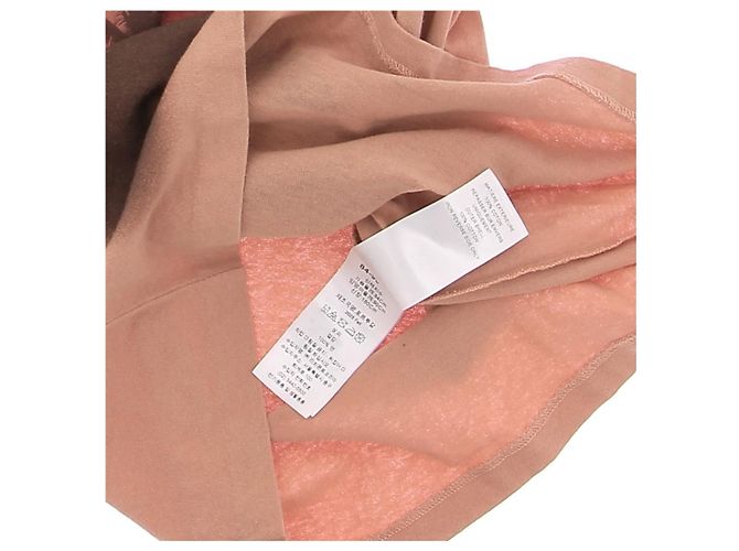 Chloé T-shirt em algodão rosa laranja com estampado - vista 6