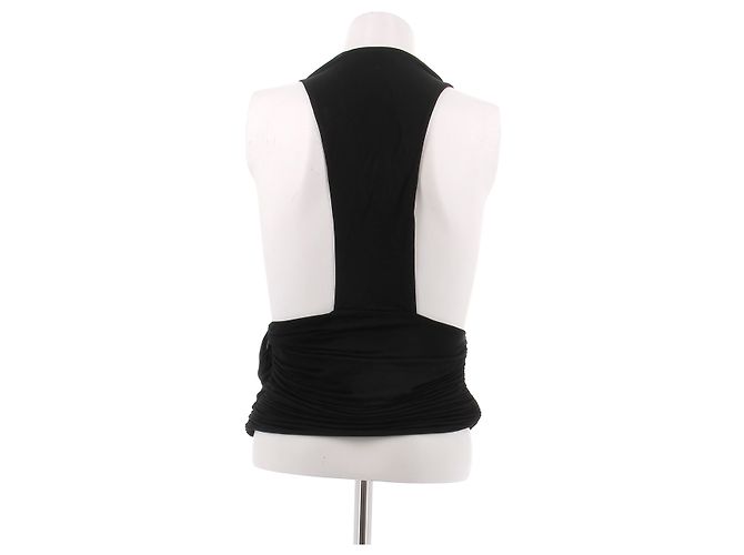 Autre Marque Top drapeado CHRISTOPHER ESBER Ripple negro - vista 2