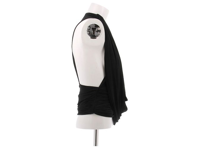 Autre Marque Top drapeado CHRISTOPHER ESBER Ripple negro - vista 3