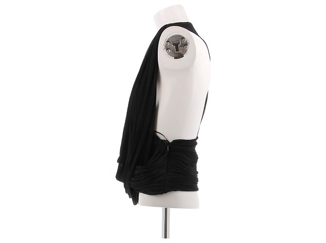 Autre Marque Top drapeado CHRISTOPHER ESBER Ripple negro - vista 4