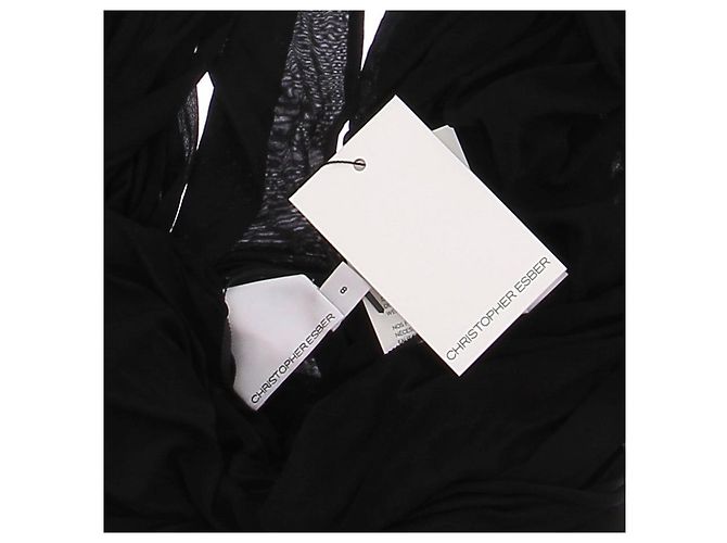 Autre Marque Top drapeado CHRISTOPHER ESBER Ripple negro - vista 5