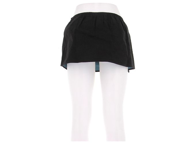 Autre Marque Minifalda de algodón negra - vista 2