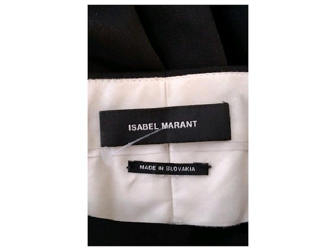 Isabel Marant Pantalones de algodón negro - vista 5