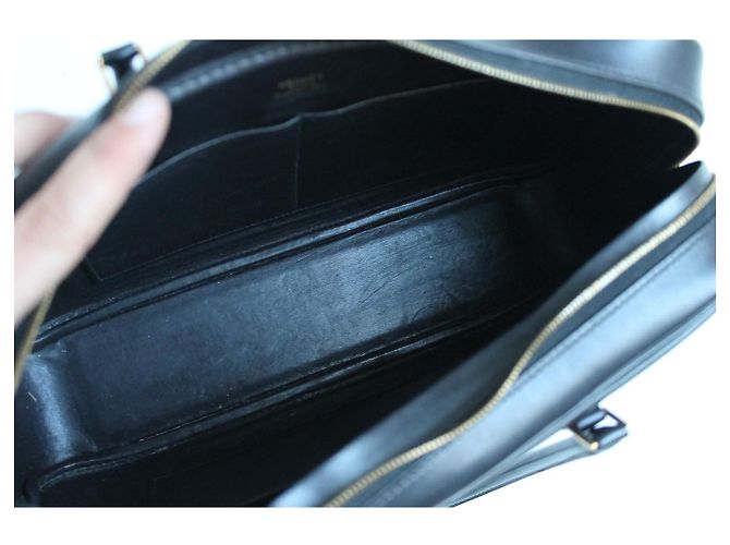 Hermès Borsa Plume Pelle Nera - vista 12
