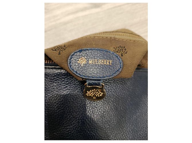 Borsa a tracolla Mulberry in pelle blu navy - vista 2