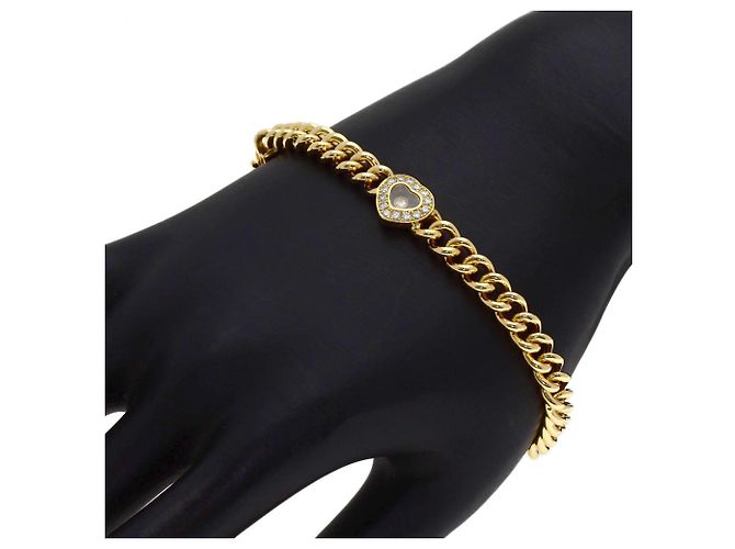 Bracciale Charm Chopard Happy Diamonds in Oro Giallo 18K - vista 7