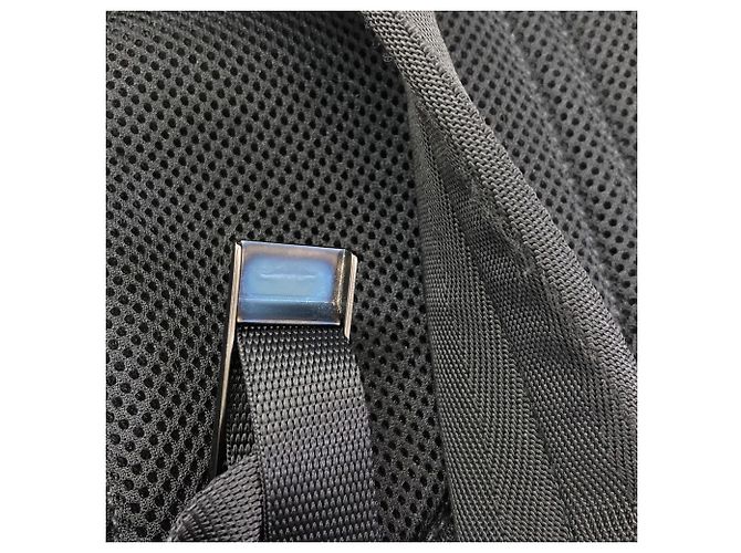 Prada Rucksack aus schwarzem Nylon mit Logo - Ansicht 15