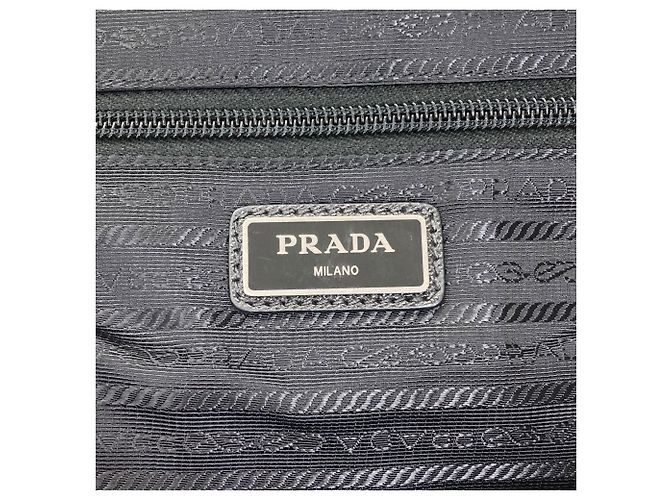 Prada Rucksack aus schwarzem Nylon mit Logo - Ansicht 6