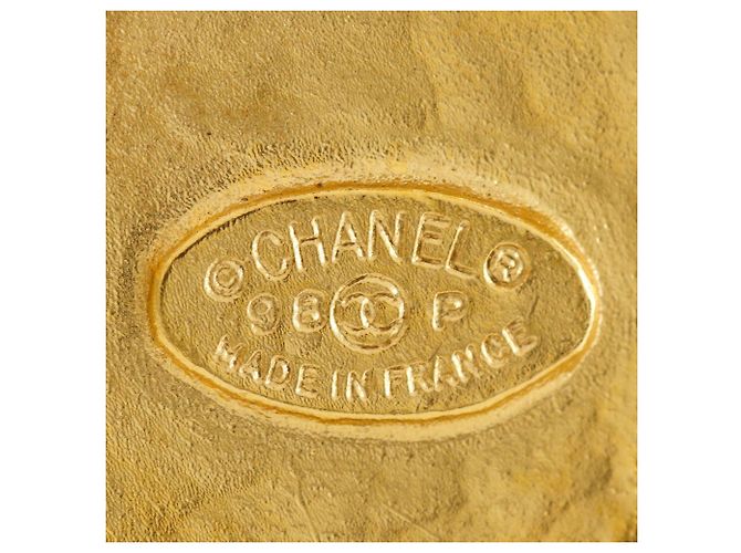 Spilla Chanel Coco Mark placcata in oro - vista 8