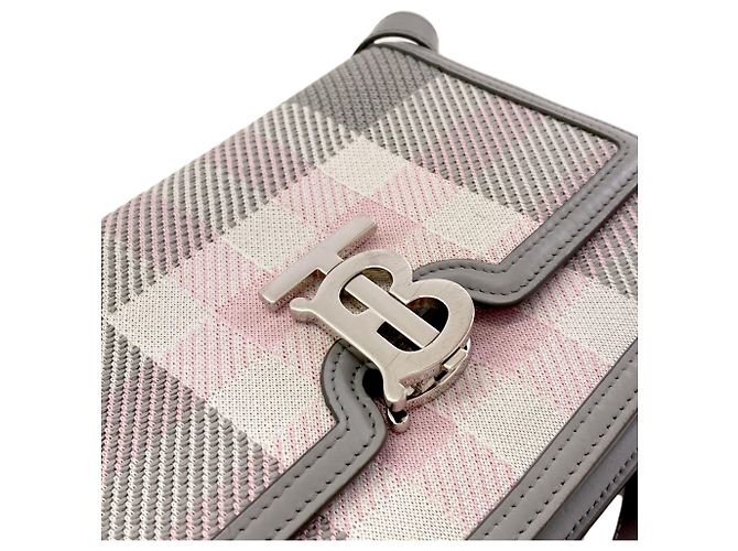 Borsa a tracolla Burberry TB Logo Knit Check - vista 12