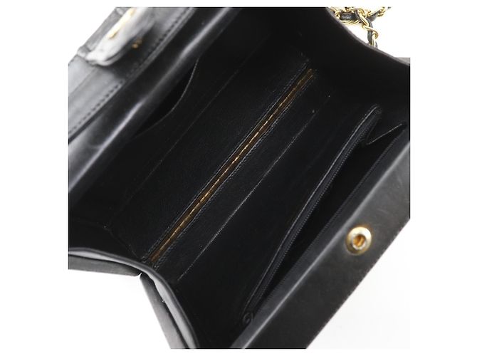 Borsa a tracolla Chanel in pelle matelassé nera - vista 6