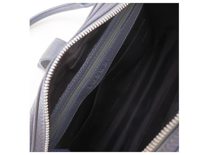 Loewe Sender Handtasche Blau Leder - Ansicht 8