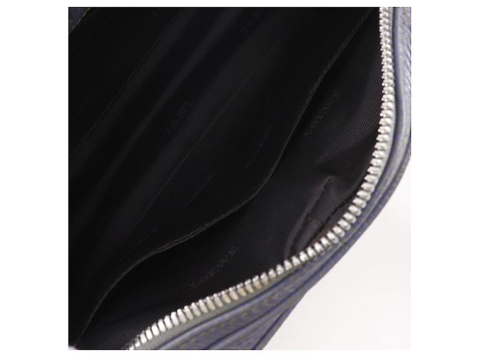 Loewe Sender Handtasche Blau Leder - Ansicht 9