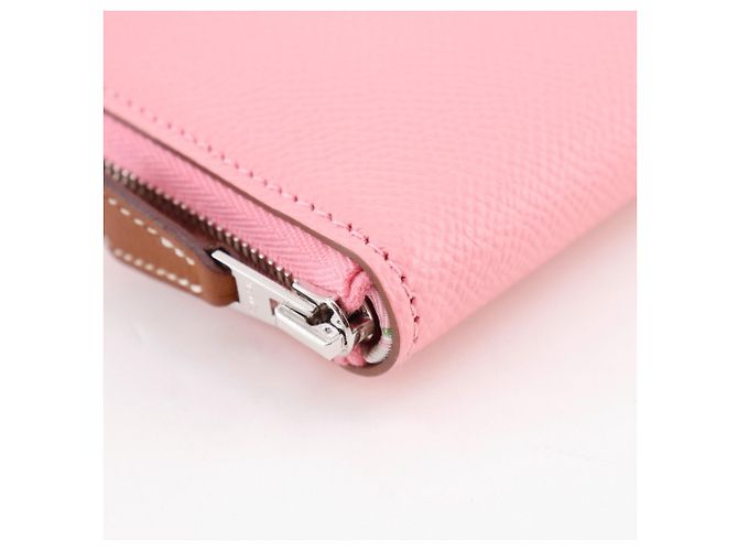 Hermès Portafoglio lungo Hermes Azap in seta Rosa - vista 4