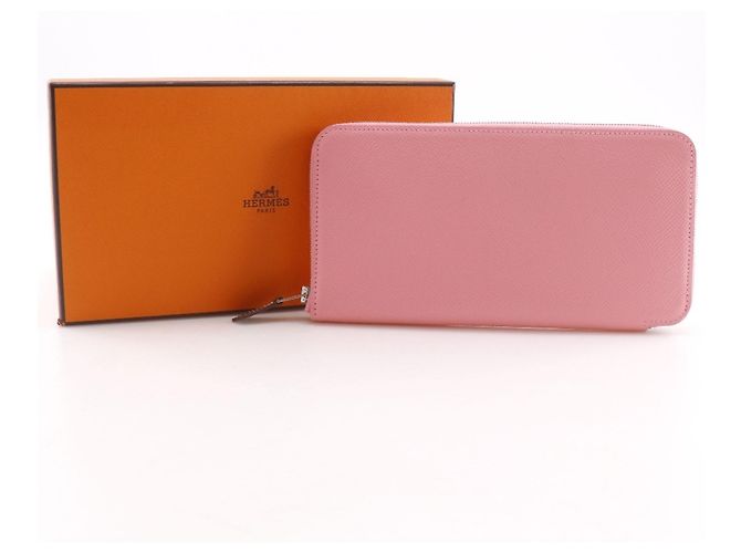 Hermès Portafoglio lungo Hermes Azap in seta Rosa - vista 9