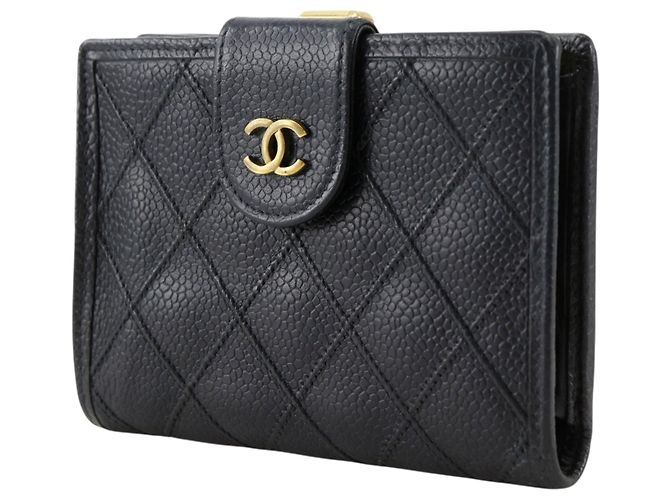 Chanel Black Bicolore Bi-fold Wallet - view 2
