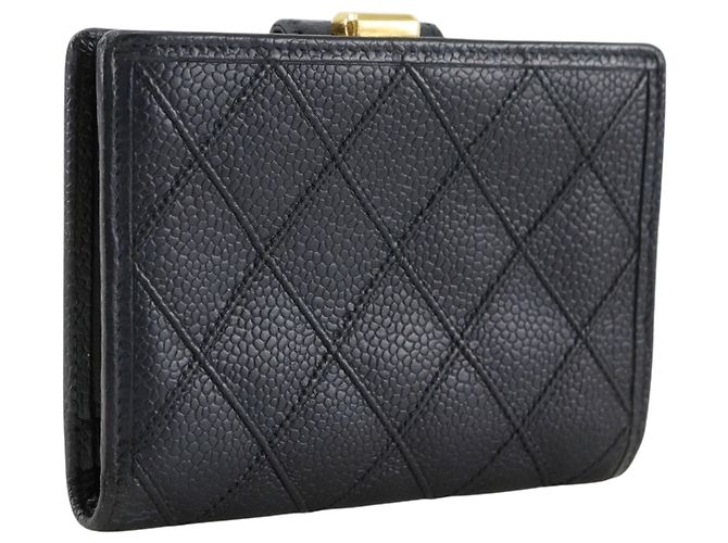Chanel Black Bicolore Bi-fold Wallet - view 3