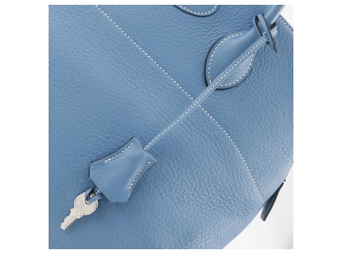 Hermès Borsa Hermes Bolide 35 in pelle Blue Jean - vista 11