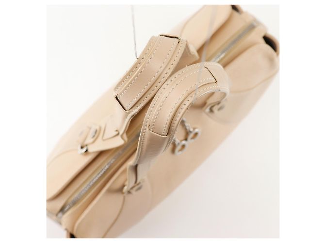 Bulgari Borsa Bvlgari in pelle beige - vista 5