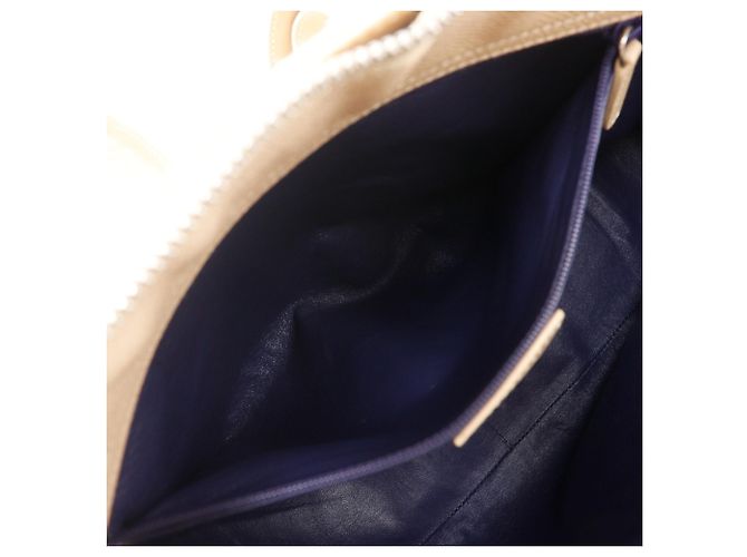Bulgari Borsa Bvlgari in pelle beige - vista 7