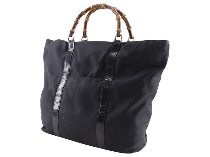 Borsa Tote Gucci Bamboo Nera - vista 2