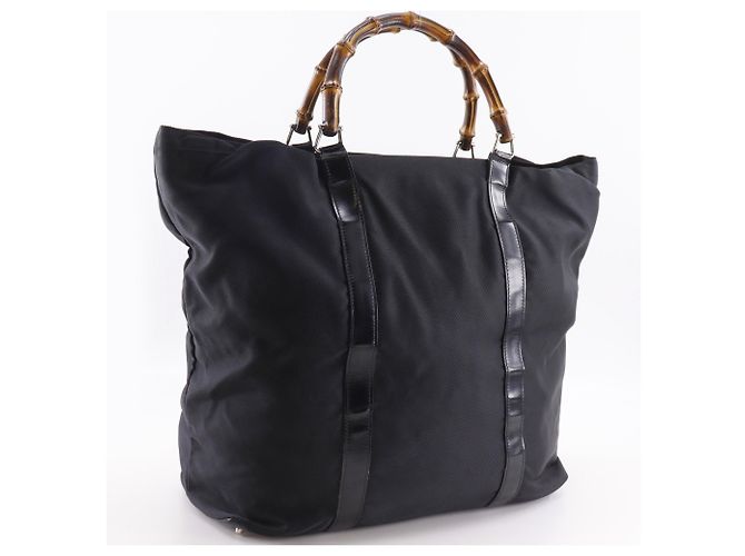 Borsa Tote Gucci Bamboo Nera - vista 3