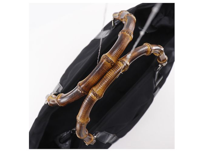 Borsa Tote Gucci Bamboo Nera - vista 5