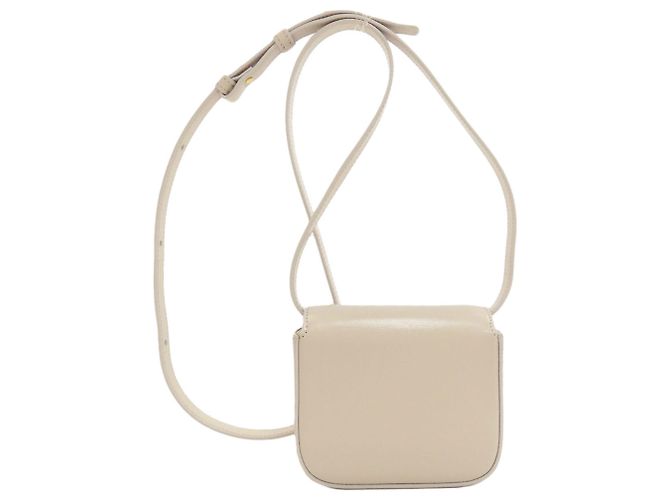 Céline Borsa a tracolla Celine Mini Claude in pelle di vitello grigio chiaro - vista 2