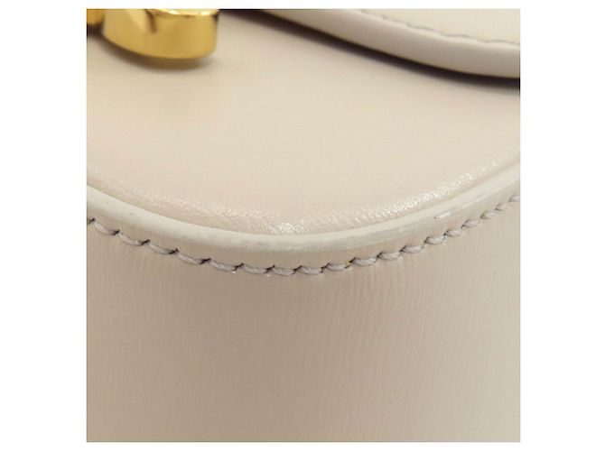 Céline Borsa a tracolla Celine Mini Claude in pelle di vitello grigio chiaro - vista 9