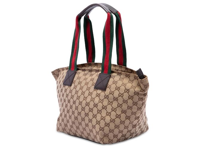 Gucci Beige GG Canvas Web Tote - Ansicht 2