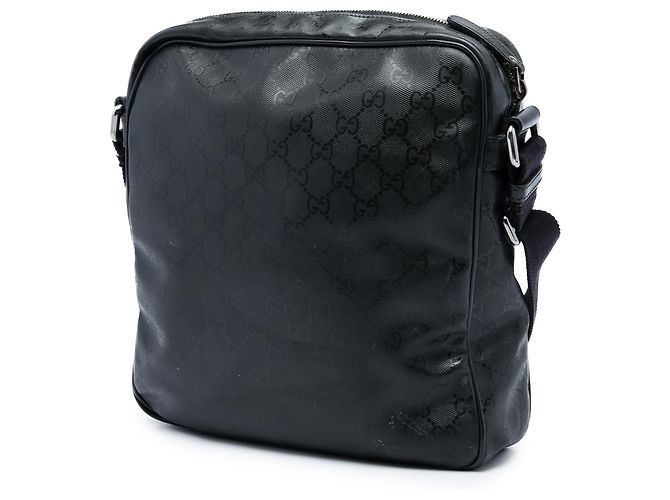 Gucci Borsa a Tracolla Nera Stampa GG - vista 2