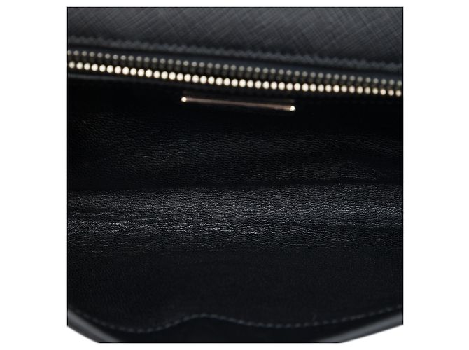 Clutch Prada Black Saffiano Envelope Push Lock - vista 4