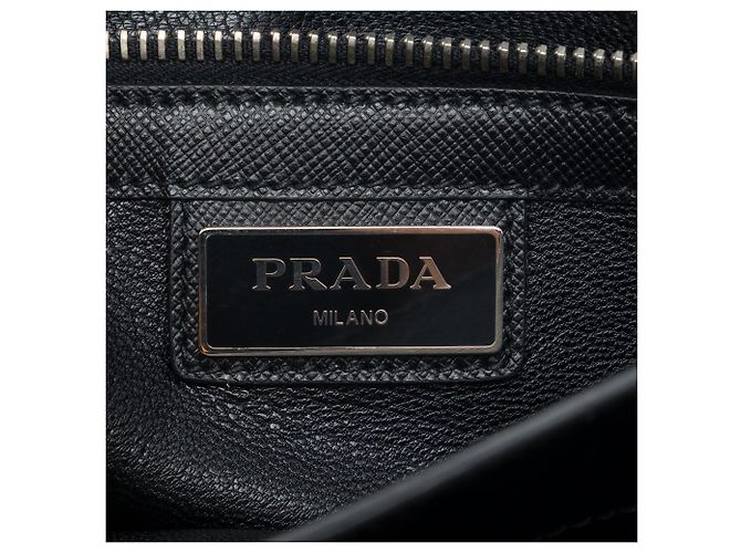 Clutch Prada Black Saffiano Envelope Push Lock - vista 5