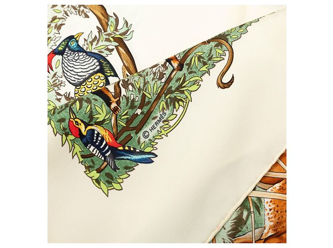 Foulard in seta Hermès Green Sichuan 90 - vista 5
