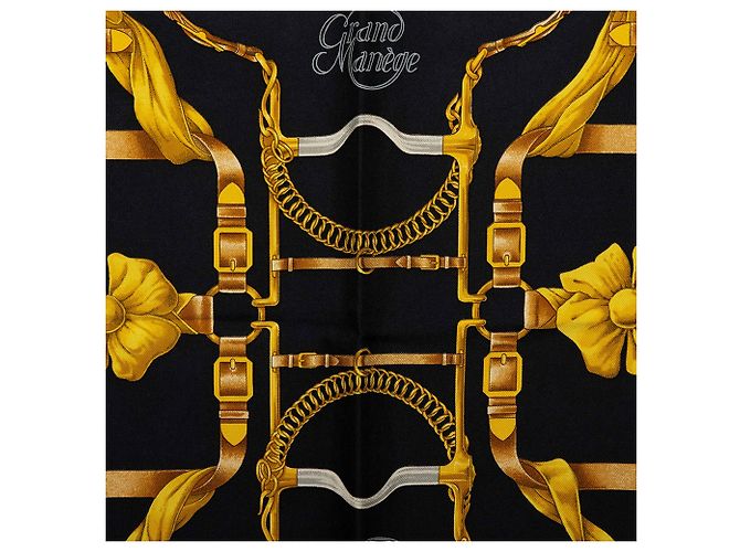 Hermès Black Grand Manege Seidentuch 90 - Ansicht 2