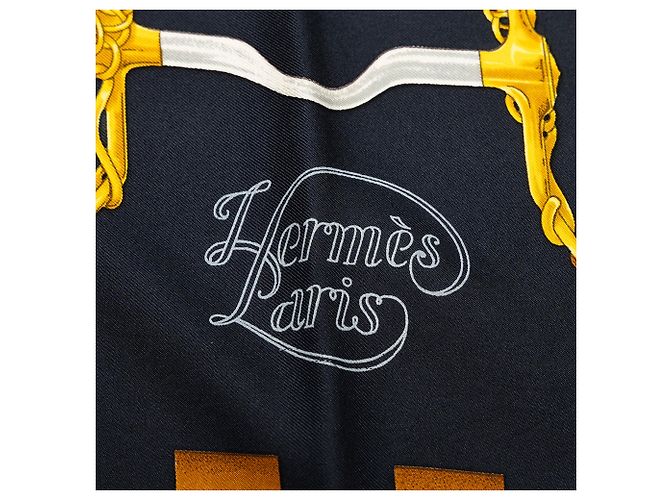 Hermès Black Grand Manege Seidentuch 90 - Ansicht 6