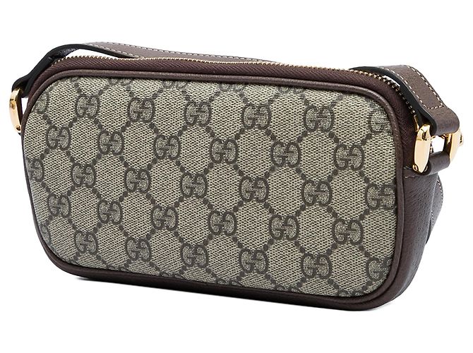 Gucci Mini Borsa a Tracolla Ophidia Web GG Supreme Beige - vista 2