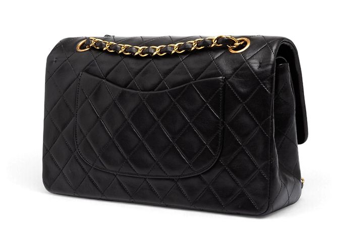 Chanel Black Medium Classic Lambskin Double Flap - Ansicht 2