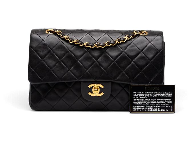 Chanel Black Medium Classic Lambskin Double Flap - Ansicht 7
