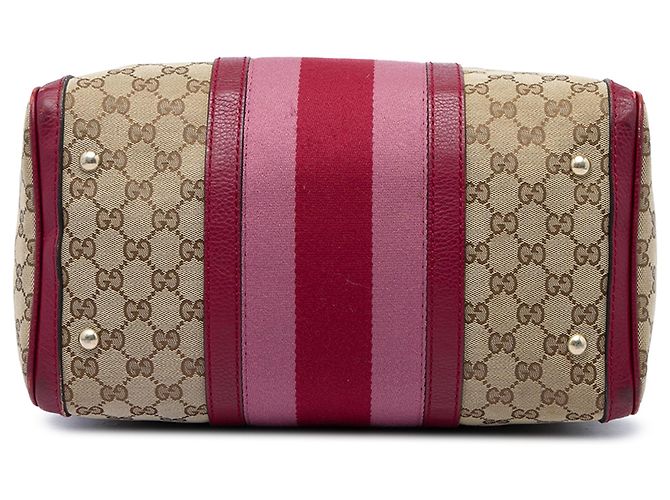Gucci Beige Medium GG Canvas Web Joy Boston Tasche - Ansicht 3