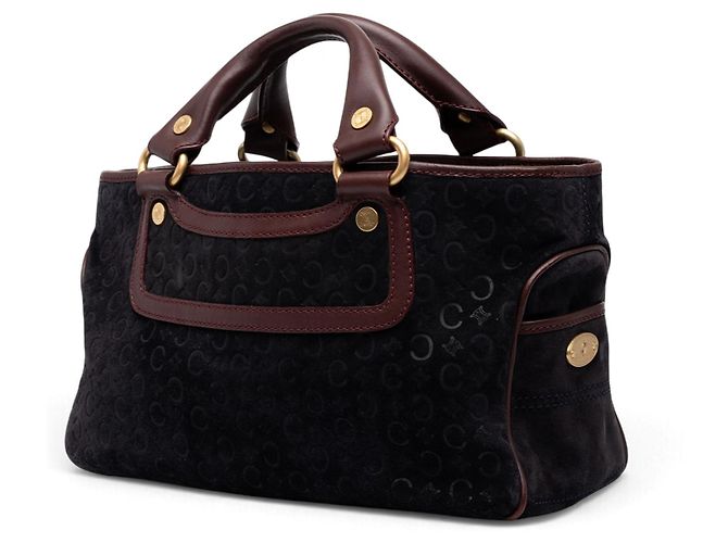 Céline Borsa a mano Celine Black C Macadam Suede Boogie - vista 2